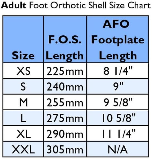 XL Adult Foot Orthotic Shell - Supportive Pair for Comfort
