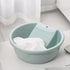 SOUJOY 2 Pack Washboard Basin: Plastic Non-Slip Washtub with Integrated Washboard for Hand Washing Clothes.