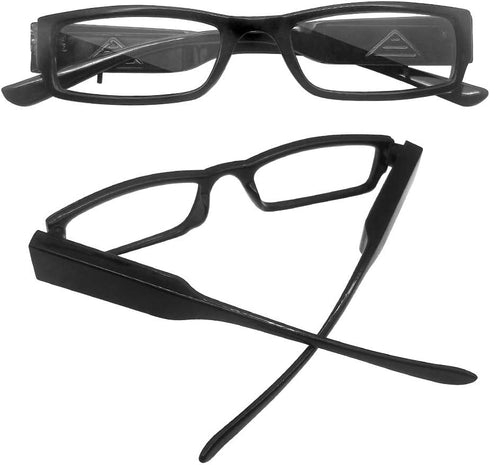 2 Pcs Reading Glasses with Lights, LED Readers for Men Women, Lighted Magnifier Nighttime Reader, +250