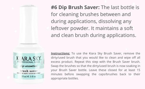 KIARA SKY Dip Manicure Nail Liquid Essentials, 0.5 fl oz, Step #6 Brush Saver