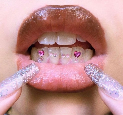 Sweet Smile | The ALL IN ONE DIY Tooth Gem Kit | Gold, Multi-Color, Clear Crystal Gems | Tooth Jewelry | Heart, Star