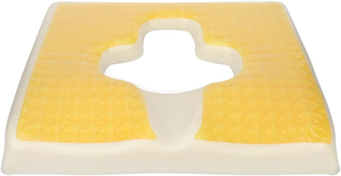 Luqeeg T Shaped Bedsore Pad for Elderly, Triangular Slope Design, Gel Memory Foam Cushion with Mesh Cloth, Non Slip