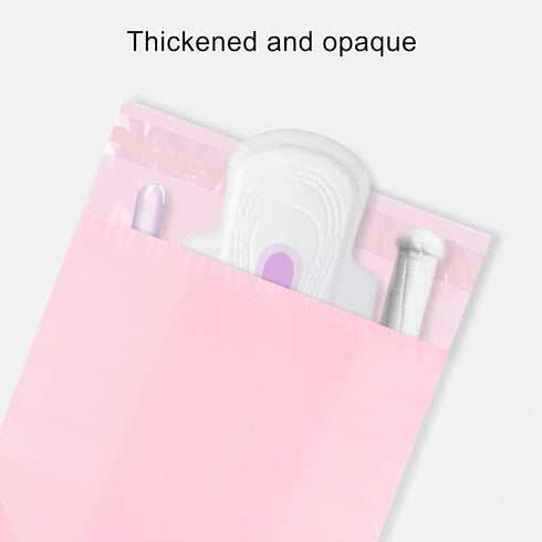 Personal Disposal Bags, Set of 100 Sanitary Napkin Disposal Bags in Light Pink for Sealing Smell