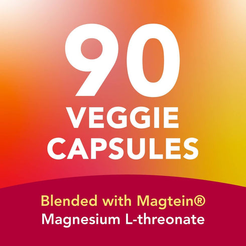 AMANDEAN Magtein Magnesium Complex, L-Threonate, Glycinate, Malate, 90 Veggie Capsules for Brain Health