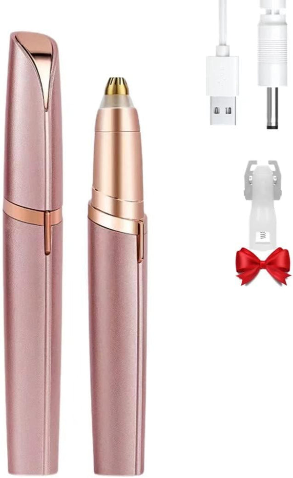 Women's Electric Eyebrow Hair Remover, LED Light, Stainless Steel Blade, Rechargeable, Multi-Functional