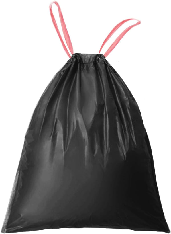 4 Gallon Drawstring Trash Bag, Small Garbage Bags, 1.2Mil Thickness, 60 Pcs, Unscented, Black