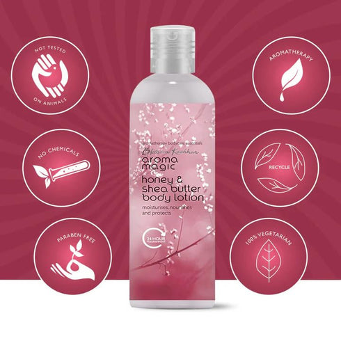 Honey & Shea Butter Body Lotion, 7.44 Fl Oz (220ml), Hydrating & Nourishing Face Cream with SPF 25