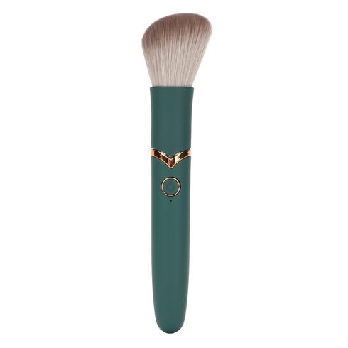 Electric Makeup Brush, USB Rechargeable Soft Hair Beauty Brush, 10 Gears for Blending Green