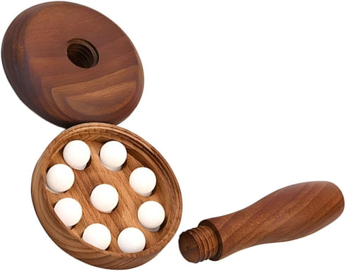 Portable Massager for Deep Tissue Muscle Relief Detachable Wooden Roller with Balls