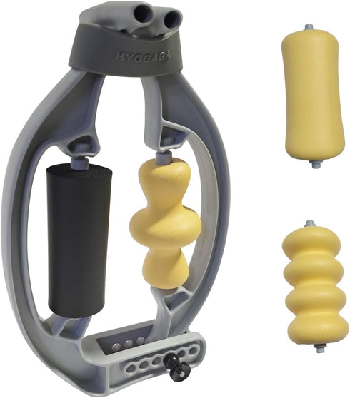myogaga Elbow 3 Tennis Relief & Pain Relief Forearm Roller with Three Replaceable Massage Rollers for Tissue and arm