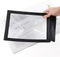 3X Magnifying Glass A4 Paper Size, PVC Plastic Full Page Reading Aid Lens for Large Sheets