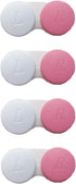 Smanzu 4 Pack Contact lens case Bulk Contact Lens Soak Storage Box Holder