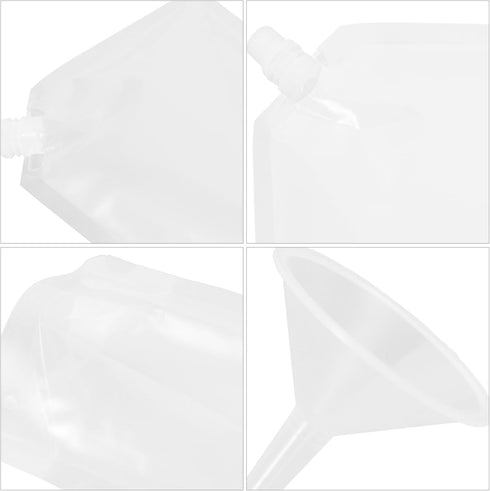 Packaging 1000ml 50pcs GANAZONO Disposable Liquid Bags Spout Pouch with Funnel Leak-proof Drink Storage Bags for Juice