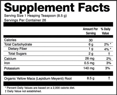 Zen Spirit Organic Maca Root Powder - Peruvian Premium Grade Superfood (Raw) - USDA & Vegan Certified - 1 Bag (8oz)