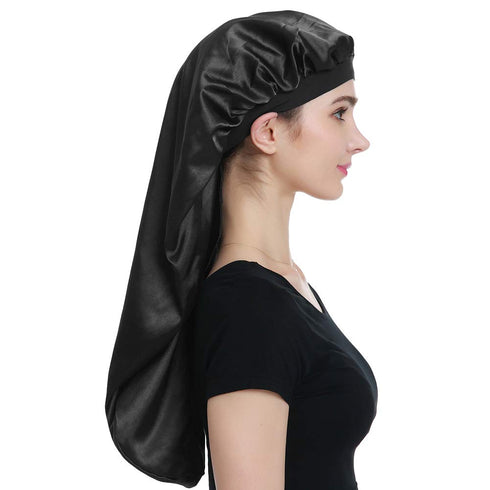 Large Satin Cap for Sleeping, Ideal for Braids, Natural Hair, Curly Hair