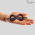 Parcelona French Infinity Hair Slider Pin, 3 1/2" Brown Tortoise Shell Barrette Clip for Fine Hair