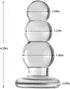 Transparent Anal Beads Butt Plug Adult Toys Masturbators Sex Tools with Safety Bottom, Glass Anal Plug Dildo