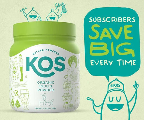 KOS Organic Inulin Powder, Unflavored & Unsweetened Superfood - 112 Servings Bag, Vegan, Non-GMO, Gluten-Free,