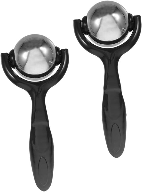 Massage Ball Roller Set 2pcs, Stainless Steel Handheld Muscle Massage Tool with
