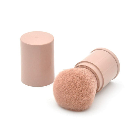 Retractable Powder Brushes, Professional Mineral Blending Kabuki Makeup Application Brush with Cover