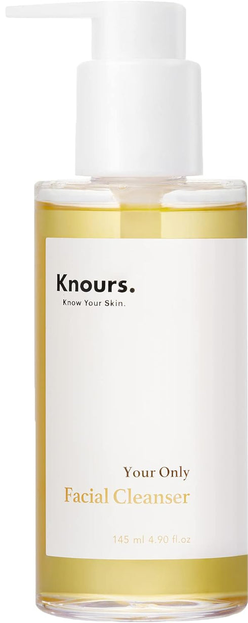 Knours. 2-in-1 Oil-to-Foam Facial Cleanser, 145ml, Non-stripping Makeup Remover with Honey & Plant-Based Oils