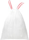 10 Gallon Drawstring Trash Bags, Pack of 26, Unscented, 1.58Mil Thickness, 60x71cm, White