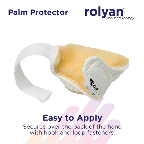 Rolyan Palm Protector for Right Hand, Comfortable Glove for Finger Contracture Prevention with Soft Sherpa Lining