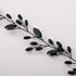 Kercisbeauty Black Rhinestones Beads Headband, Handmade Hair Accessories for Women and Girls, Wedding Bridal