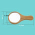 Mini Portable Wood Makeup Mirror, Handmade Round Cosmetic Mirror with Single Handle, 7.1x 13.5cm Size