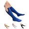 HealthyNees Seniors Care 20-30 mmHg Compression Leg Calf Closed Toe Zipper Socks (Navy,