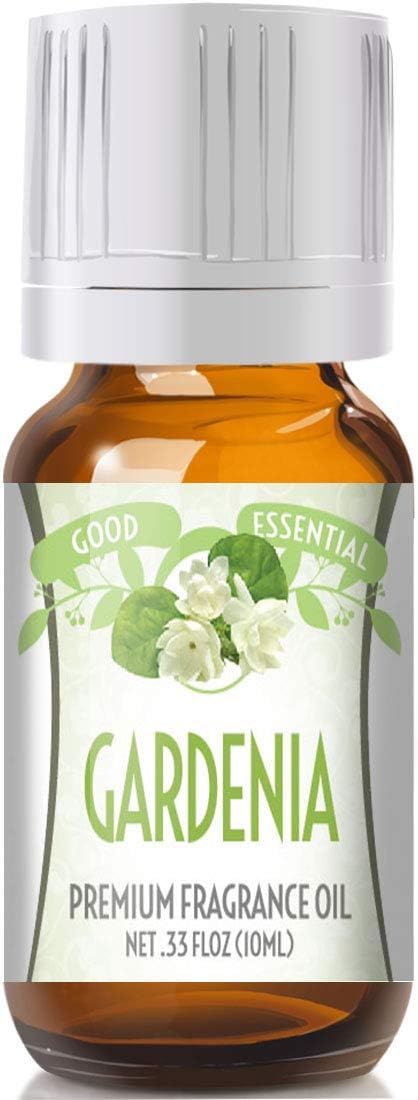 Good Essential Gardenia Fragrance Oil (10ml / 0.33 fl oz) for Diffuser, Lotion, Perfume, Candle, Soap Making