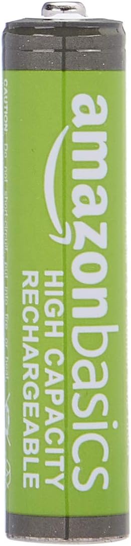 Amazon Basics 16-Pack Rechargeable AAA NiMH High-Capacity Batteries, 850 mAh, Recharge up to 500x Times, Pre-Charged