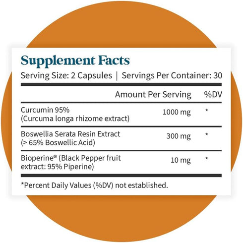 Pattern Wellness Turmeric Curcumin - 1300mg with Bioperine Black Pepper Extract for Joint & Cognitive Support