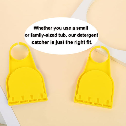 2 Pack Laundry Detergent Cup Holder, Drip Catcher for Laundry Room, No More Mess or Leaks, Yellow
