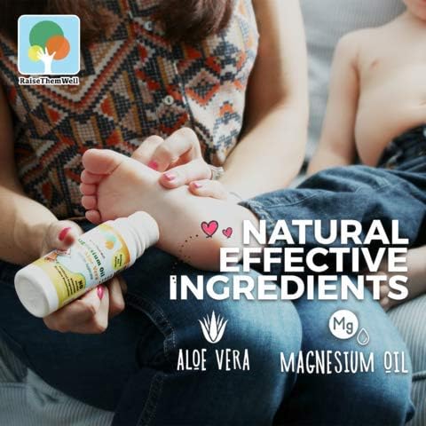 Magnesium Oil Calming Roll-On for Kids with Aloe Vera, Roman Chamomile & Lavender, Natural Relaxation Support, 3 fl oz