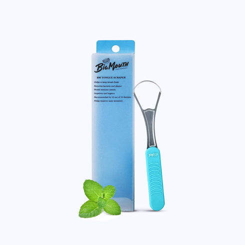 Big Mouth Tongue Scraper, Ultimate Oral Hygiene Tool for Fresh Breath and Improved Taste, Silver