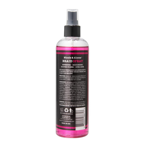 Nicole & Alyssa Braid Spray and Loc/Twist Braid Gel Combo, 10oz Spray + 7.9oz Gel