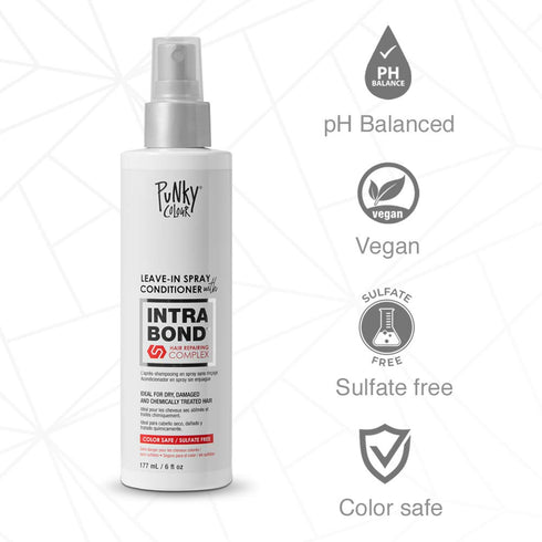 Punky Colour Intrabond Leave-In Spray Conditioner, Hair Repairing Complex for Dry, Damaged Hair, 6 oz