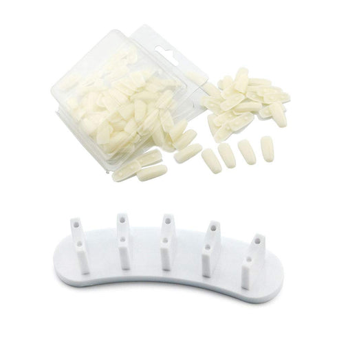 KADS Nail Practice Stand Set + 100pcs Practice Nail Tips, Nail Training Holder for Salon Manicure Beauty Tools