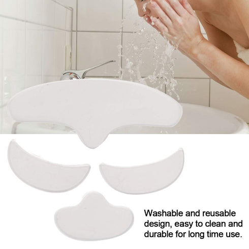 ZJchao Wrinkle Patches, 4Pcs Anti Wrinkle Silicone Patch Pad, Reusable Forehead Eye Face Chin Patch for Women