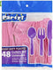 Heavy Duty Plastic Cutlery 48-Piece Set (Spoons, Forks, Knives) by Party Inc