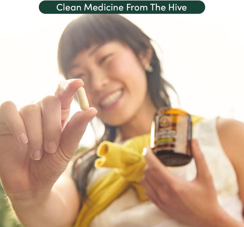 Beekeeper's Naturals Complete Gut Health - 3-in-1 Probiotics, Prebiotic, Postbiotic - 60ct Vegan Capsules for Digestive