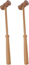 minkissy Wooden Knocking Massage Hammer 2pcs Manual Back Massager Hammer Handheld for