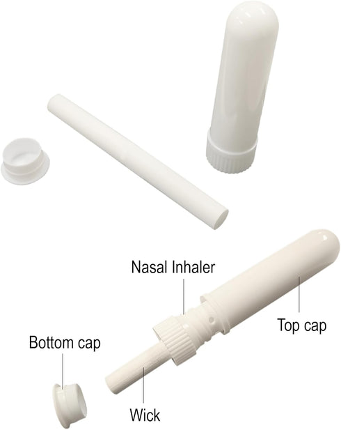 IFINTECHNO 12 Pcs White Refillable Nasal Inhalers, Eco-Friendly PP Plastic Personal Aromatherapy Inhaler Sticks, Blank