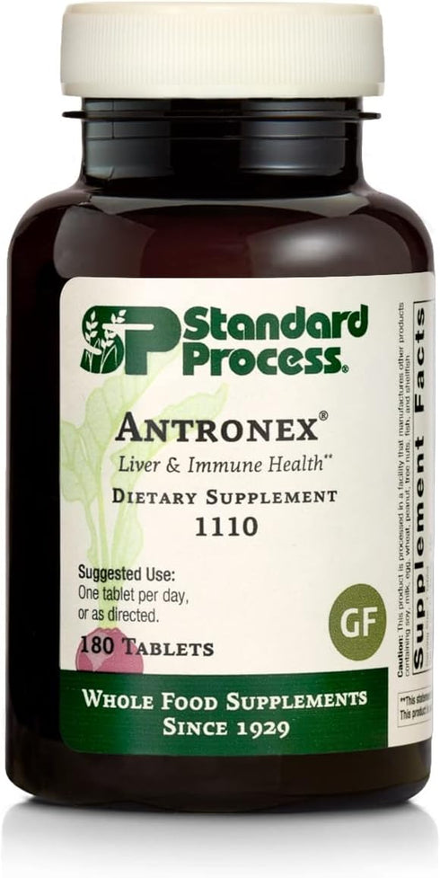 Standard Process Antronex - Whole Food Supplement for Immune System Support & Liver Health - 180 Tablets with Calcium