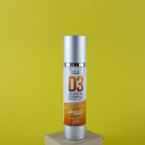 All Natural Vitamin D3 10000IU Cream, Maximum Strength, Fight Vitamin D Deficiency Naturally with Vitamin K2 & Olive