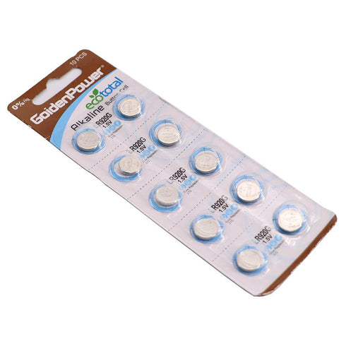 LR920GH Alkaline Button Cell Battery, 1.5V, Hi-Pro Strongest Leak-Proof Performance, 10 Count (Pack of 1)
