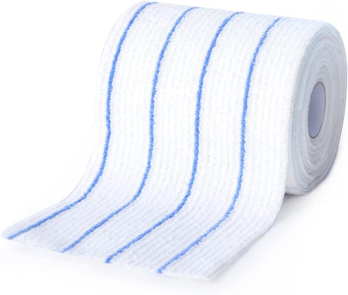 DrDirt Disposable Microfiber Mop Pads - 15 Sheets/Roll, 16.5 x 4.7 Inches, Replacement Refills for Flat Mops