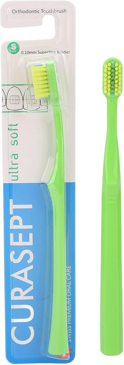 plplaaoo 10pcs V-Shaped Orthodontic Toothbrushes for Braces, Soft Bristle Toothbrush for Kids Adults