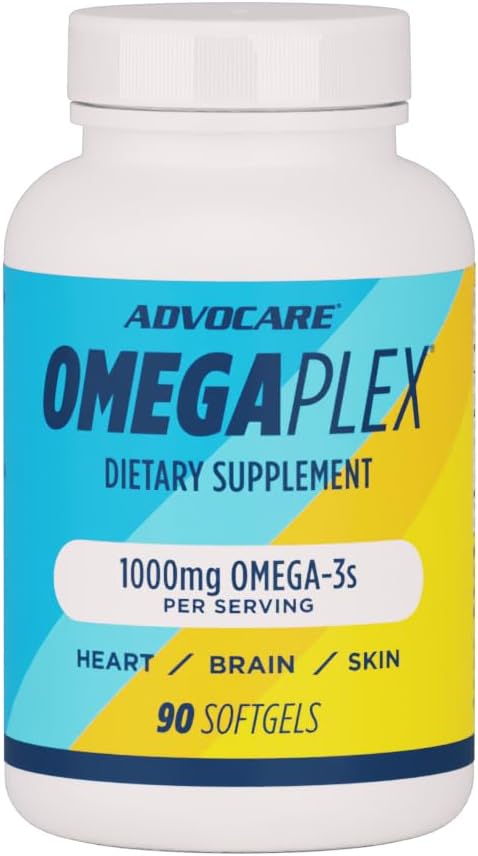 AdvoCare OmegaPlex Omega 3 Fatty Acid Dietary Supplement - 90 Softgels for Heart & Immune Support with EPA & DHA